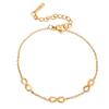 18K Gold Plated Infinity Symbol Bracelet - Fashionable Fine Stainless Steel Jewelry
