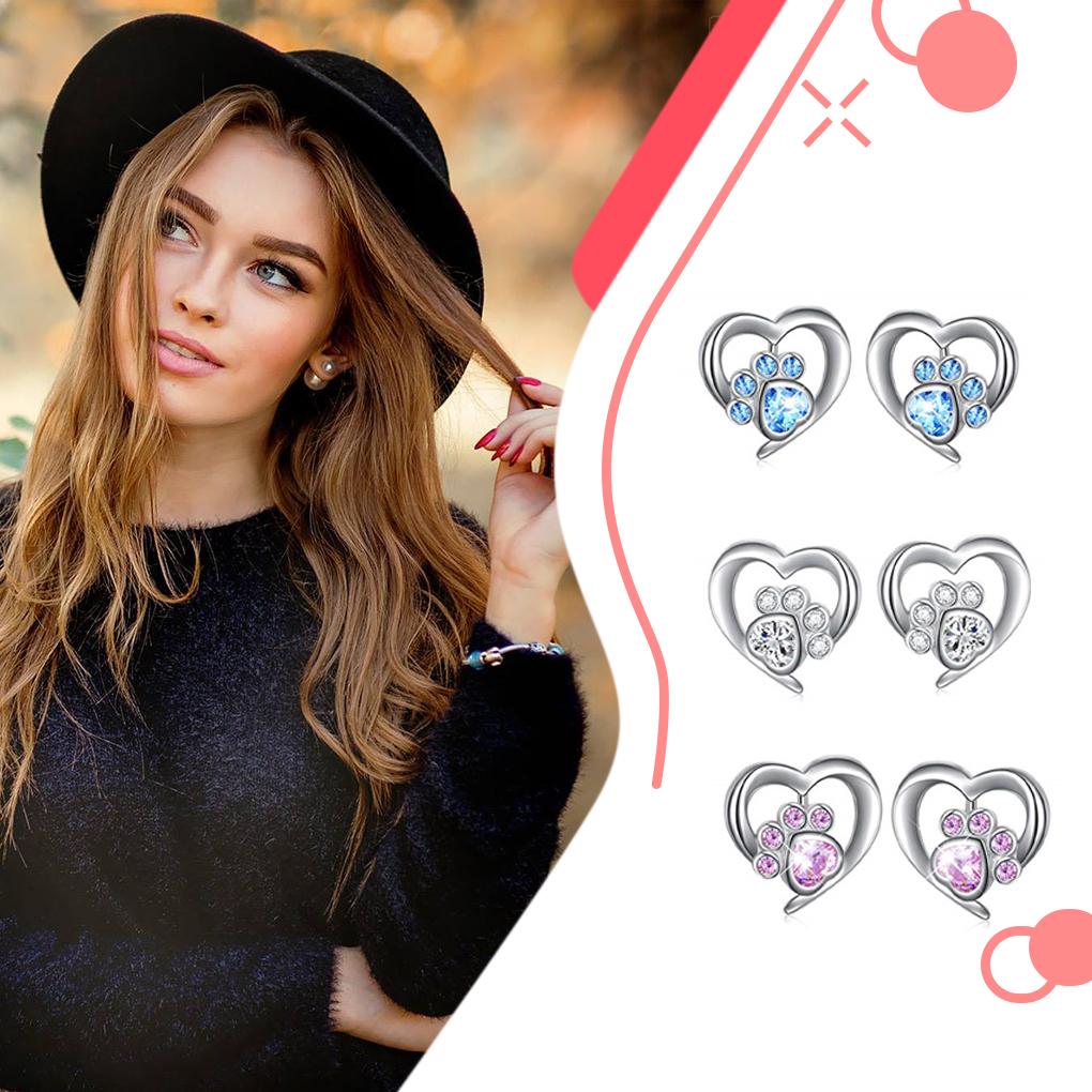 1 Pair Rhinestone Women Earrings Portable Wedding Girls Simple Design Sweet Stud Earring Ladies Ear Jewelry Gift