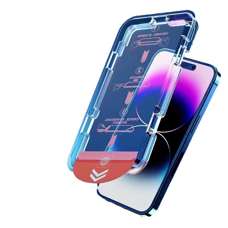 Tvrzené iPhone 14 Privacy sklo s bezprašným aplikátorem pro Apple 15 – Včetně okamžité instalace fólie