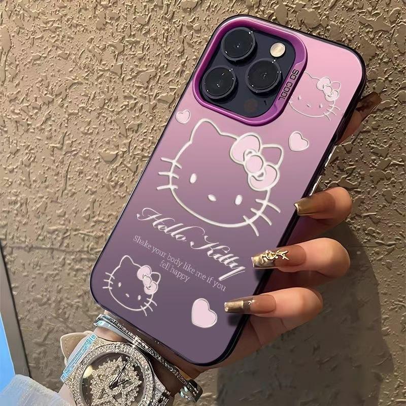 Cute KT cat applies to Apple 15plus mobile phone case iPhone16plus bow 14 Hello Kitty 17 cartoon