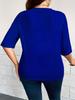 Plus Size Women's Mid-Sleeve Cardigan Jacket - Lightweight, Solid Color, 2026 New Arrival