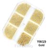 Xiaomi 6 Grid Gold Mixed Size Stainless Steel Metal Bead Nail Art Decoration 3D Mini Small Caviar Ball Sliver Charm Pearl Manicure