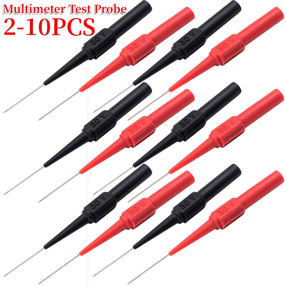 2-10Pcs Diagnostic Tools Multimeter Test Lead Extention Back Piercing Needle Tip Probes Autotools Automotive Kit Machine 0.7MM
