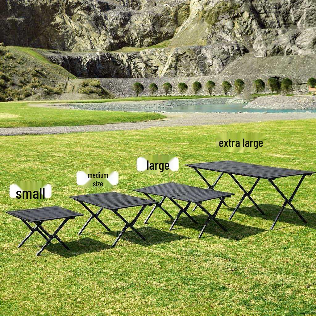 Portable Outdoor Folding Egg Roll Table for Camping and Picnics