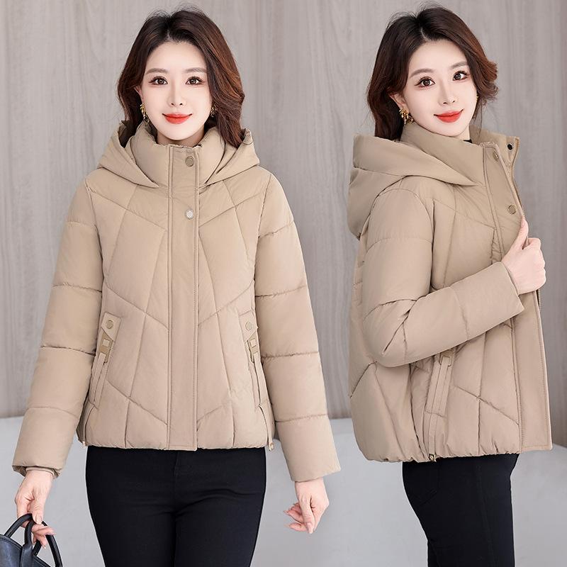 Winter new short loose hooded down cotton-padded clothes women's cold and warm thickened cotton-padded jacket