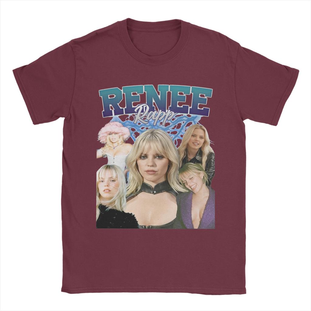 Renee Rapp Retro Style Mens T Shirts Humorous Tees Short Sleeve O Neck TShirts Cotton 4XL 5XL 6XL Clothes