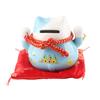Lucky Cat Coin Bank 4.5in Exquisite Cute Bring Luck Good   Ceramic Fortune Cat Saving Pot Desk Decoration