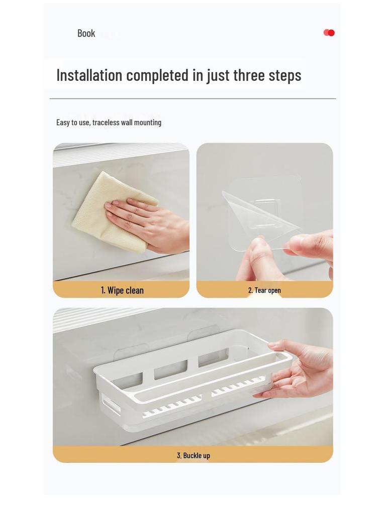 Punch-Free Kitchen Dishcloth & Soap Storage Rack