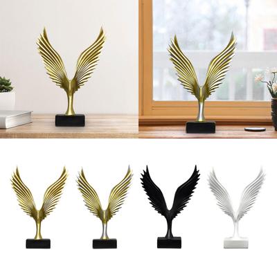 Flügelharz-Figur Schreibtisch Indoor Adlerstatue Vogelskulptur für Heimdekoration Schrankdekoration Kamin Einweihungsgeschenk