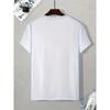 [Men's Skeleton Fish Tee] Men's Summer Casual T-Shirt - Unique Skeleton Fish Design, Breathable, Round Neck, Machine Washable