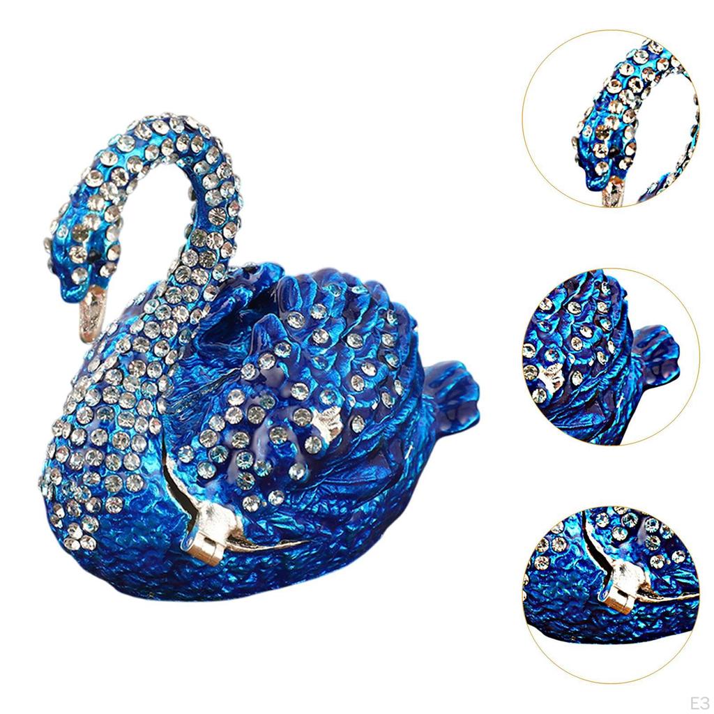 Schwan Schmuckdose mit Scharnier Schatz Schmuck für Armband
