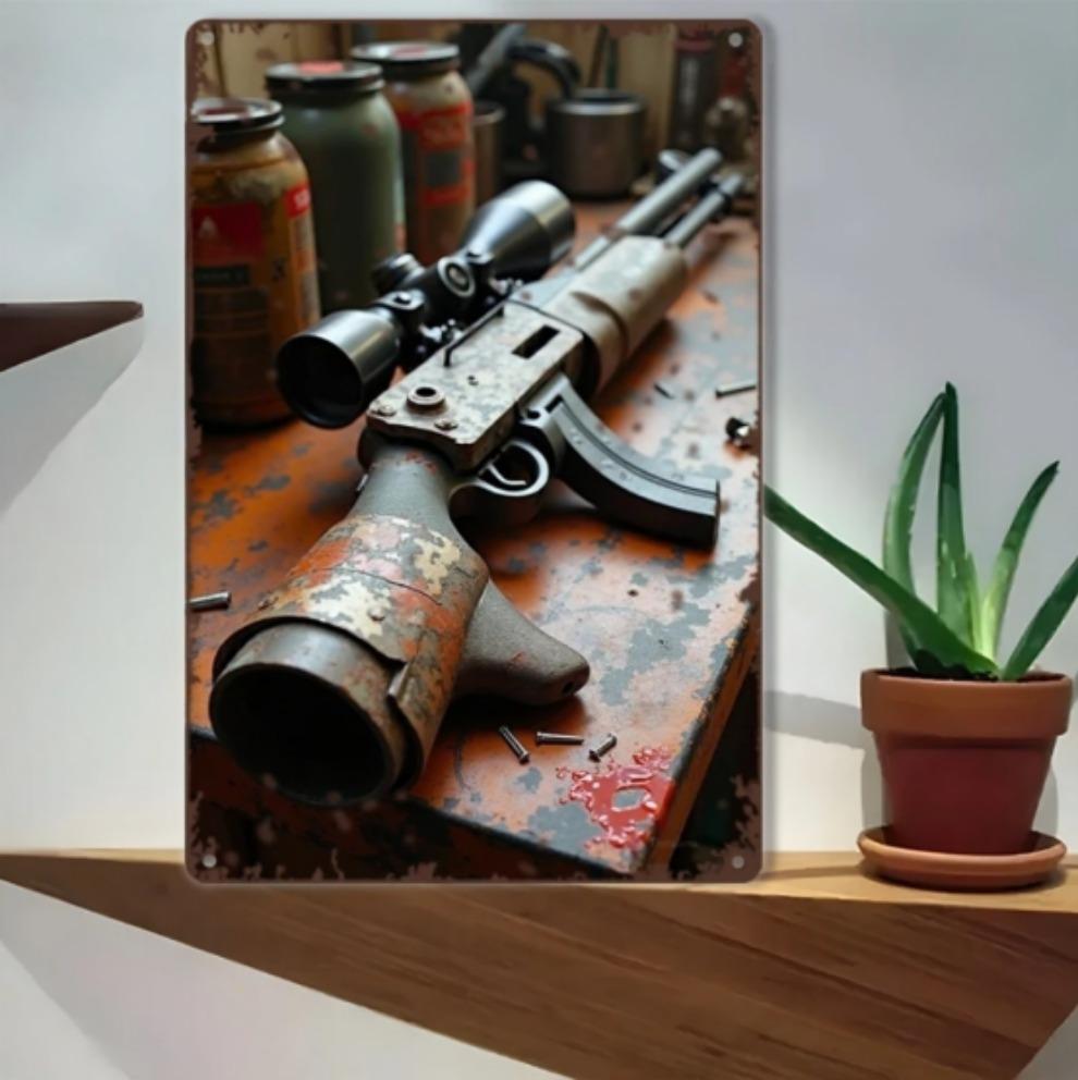 True Man's Toys1PC 2D Flat 8*12inch Metal Sign Rustic  Scene Vintage Style Metal Art Decor