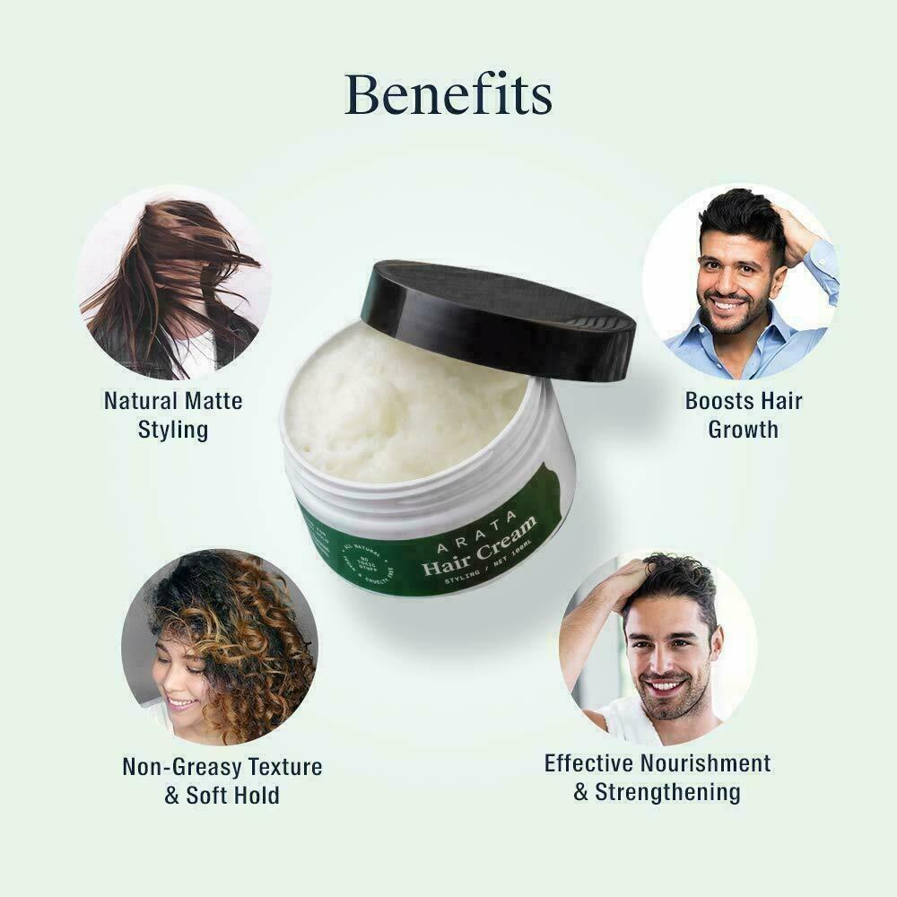 Arata Styling Hair Cream Flaxseed & Olive Oil 100Gm 202 T2%