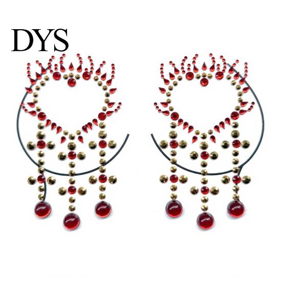 Temporary Face Jewelry Resin Rhinestone Tattoos, Self-Adhesive Faux Diamond Body Stickers Easy Apply Gems for Music Festival Party Makeup, Shiny Chest