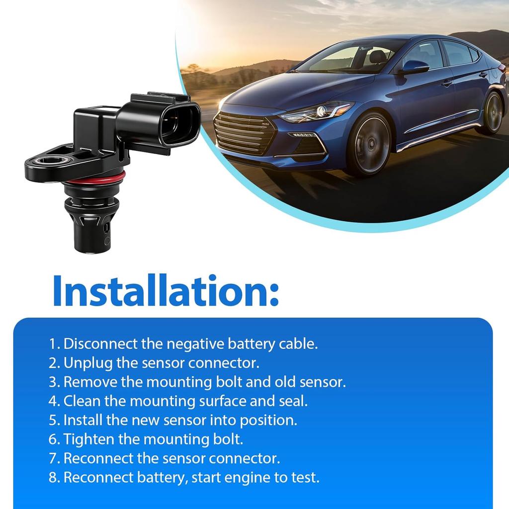 Car Engine Camshaft Position Sensor Fits for 2017-2021 Kia Forte 2.0L 2017-2020 Hyundai Elantra 2.0L Replaces 39350-2E200