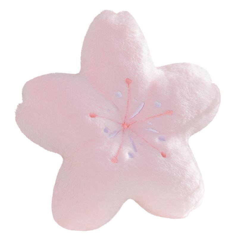 Nové růžové plyšové polštáře s motivem sakury, kawaii květiny, plyšové polštáře, podložky, realistické měkké polštáře s motivem třešňového květu, plyšové rekvizity, dárky