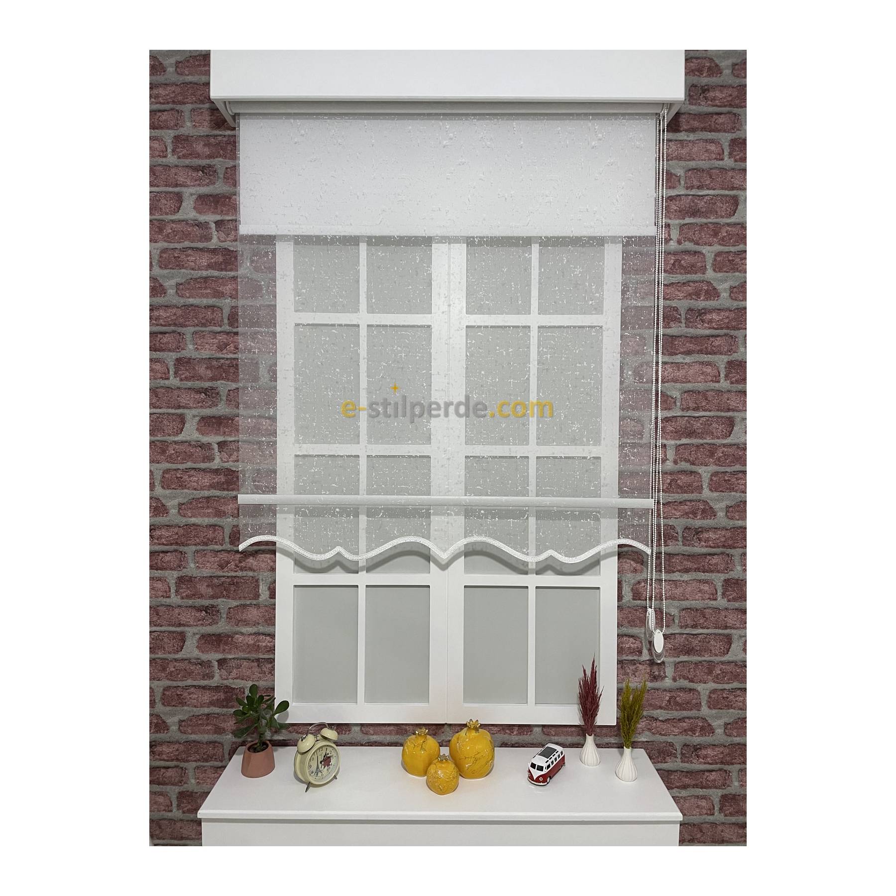 

Рулонные шторы для окон Роскошные бамбуковые тюлевые занавески 1/3 гофрированные