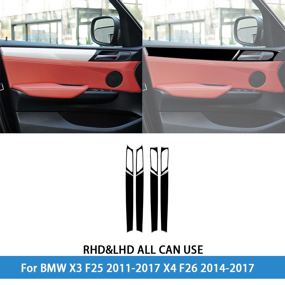 For BMW X3 F25 2011-2017 X4 F26 2014-2017Car Accessories Piano Black Interior Air Vent Taillight Console Trim Modified Sticker