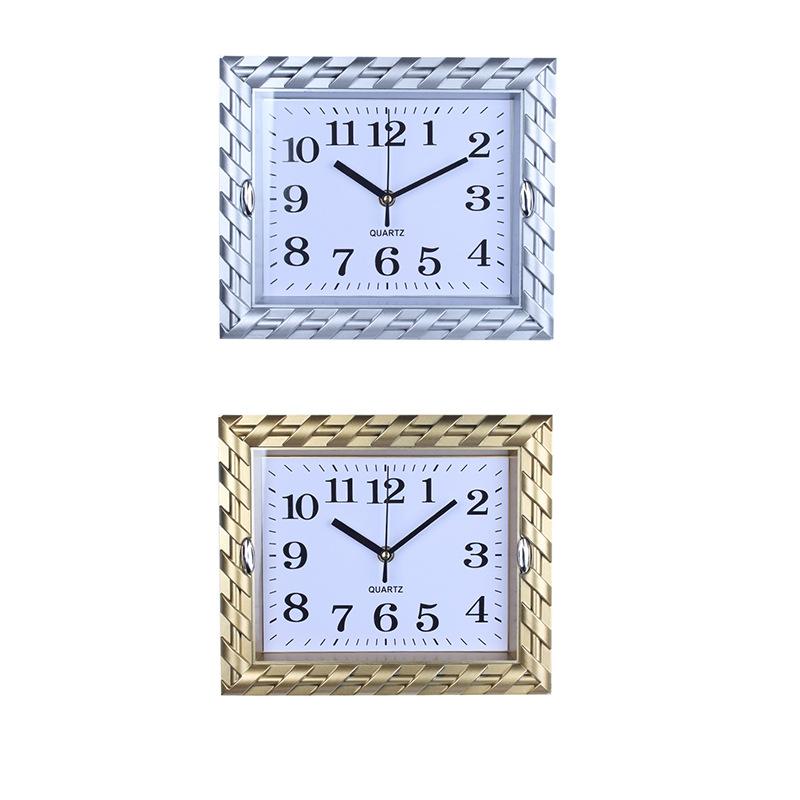 Simple Silent Clock for Living Room, Precise Travel Time, Retro Electronic Wall Clock, Fashionable and Versatile, Punch-free Quartz Clock