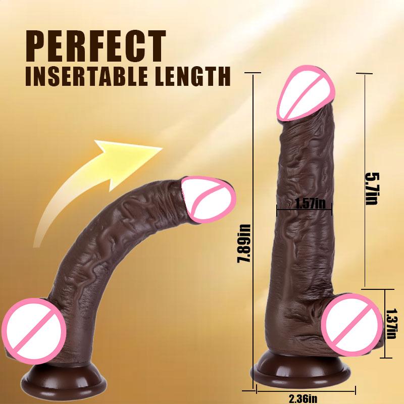 Thrust Realistic Dildo Vibrator 9 Telescopic 10 Vibration Modes Heating Remote Control Adult Sex Toy G-spot Vibration Stimulation With Suction Cup
