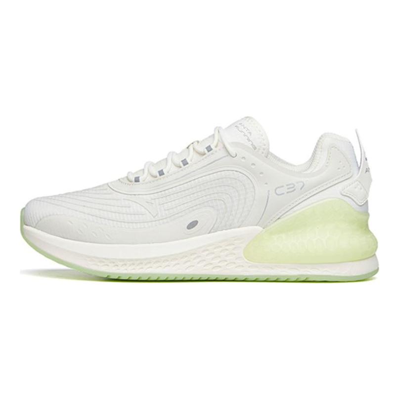 Anta C37+ Running Series Soft Sole Low Top Running Shoes Glow In The Dark Women sneaker White Green 922045537-7