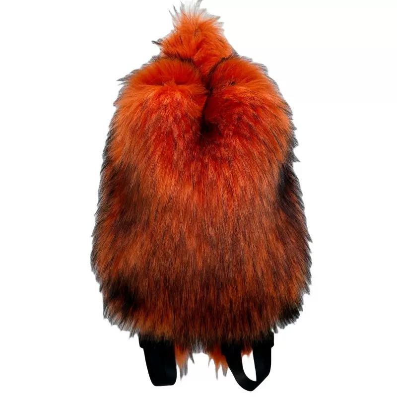 2026 NEW FASHION Y2K Faux Fur FOR Women Backpack Solid Soft Fleece Knapsack Harajuku Style Winter Ladies Bag