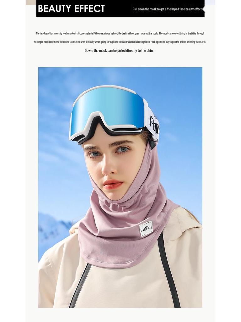 Unisex Thickened Fleece Winter Ski Mask - Warm, Windproof, Coldproof, for Autumn Outdoor Cycling