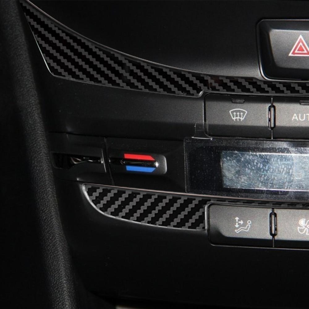 2Pcs/Set AC Knob Control Panel Cover Trim Sticker for Peugeot 2008 208 2014-2018 Interior Sequins Sticker Accessories