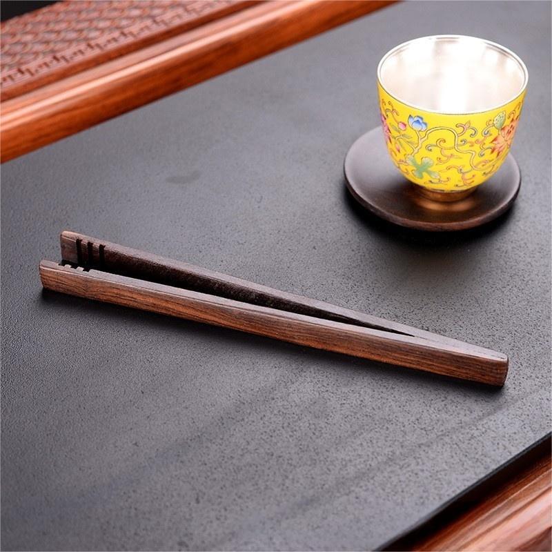 Bambus-Teepinzette und gebogene Clips für Teeservice und Zeremoniezubehör