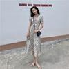 2024 Elegant Floral Midi Dress: Slimming A-Line with Waist-Cinched, Tummy-Concealing Design