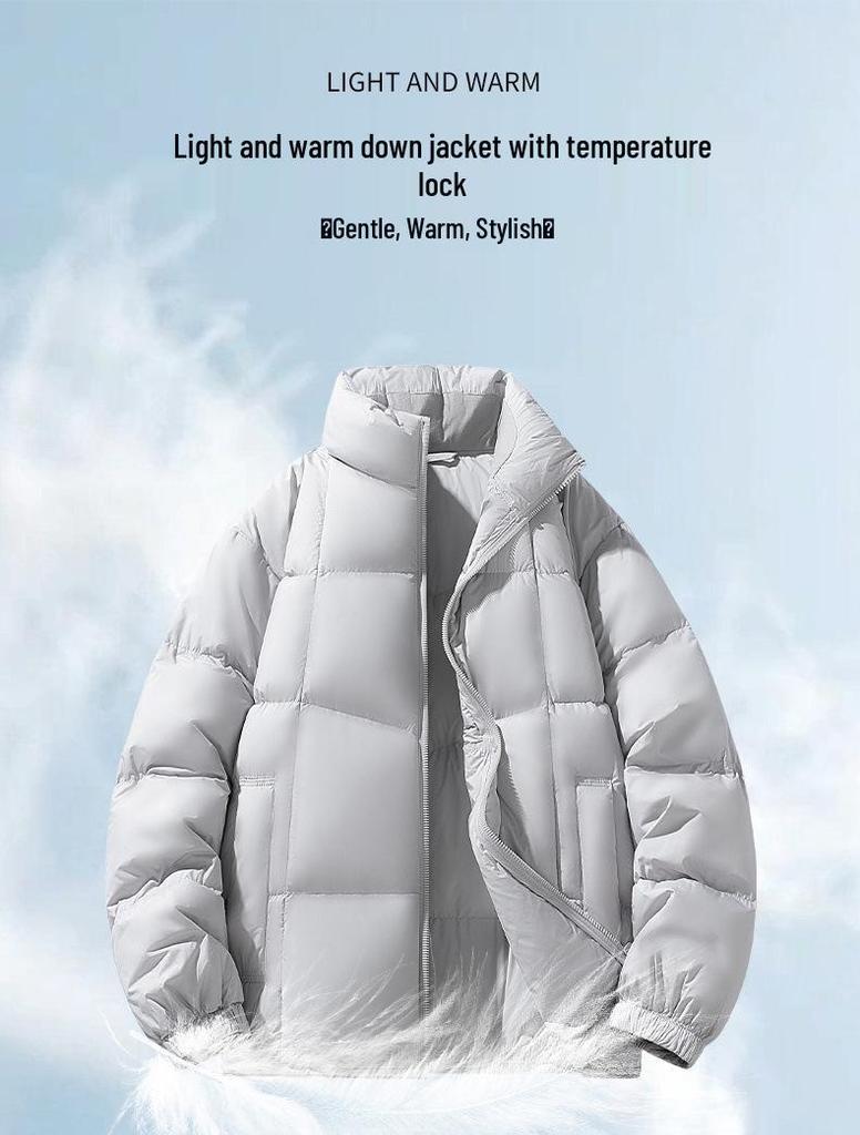 Doudoune Tendance Homme Grande Taille à Col Montant - Nouvelle Mode Hivernale Vêtements d'Extérieur