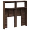 LED Headboard with Shelves Brown Oak Effect 100 x 17 x 102 cm