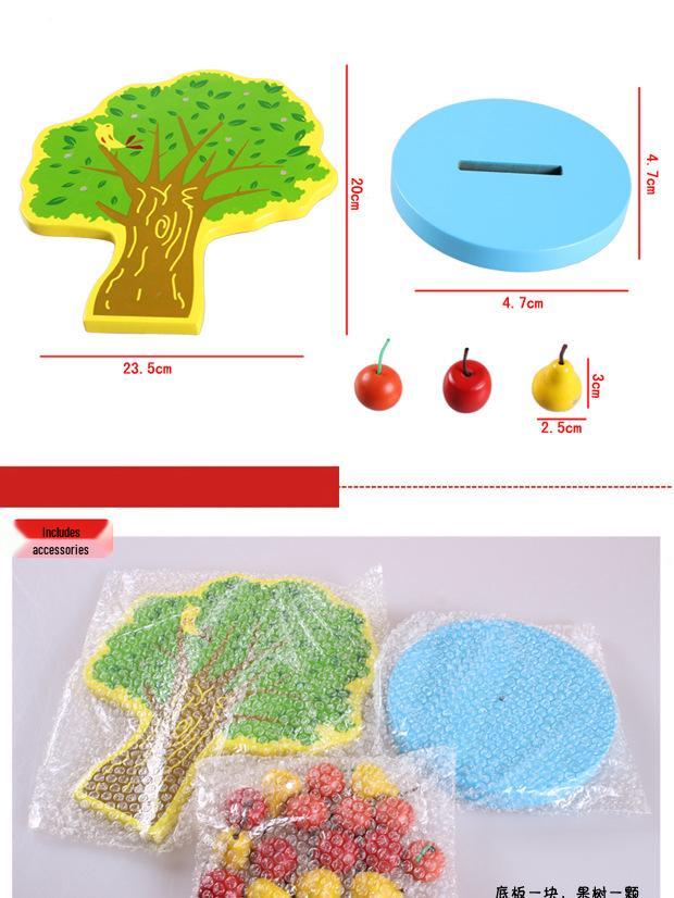 

Деревянное магнитное украшение «Яблоня», ручная работа - Обучающая игра «Сбор яблок» для детсадовцев