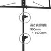 KC Kyoritz Music Stand, Lightweight Aluminum, Foldable, Compact Design, MS-1ALBK, Black (Soft Case Included)