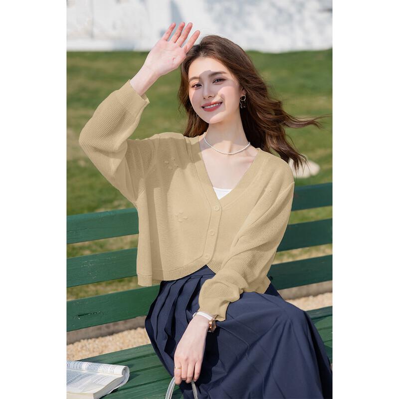 

Mokana Women s V-Neck Long Sleeve Knit Cardigan MKNJD3637 One Size