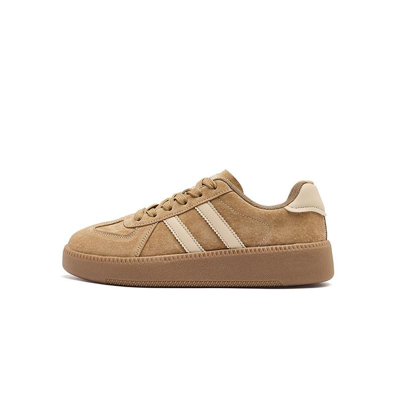 Augustus Dengde Training Shoes Women's 2025 Autumn and Winter New Platform Maillard Brown Board Shoes Retro Flat Casual Shoes
