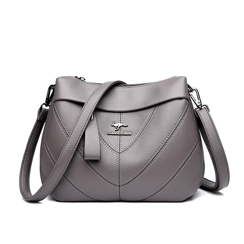 Crossbody Bag Middle-aged Woman Small Square Bag Multi-layered Single-shoulder Bag