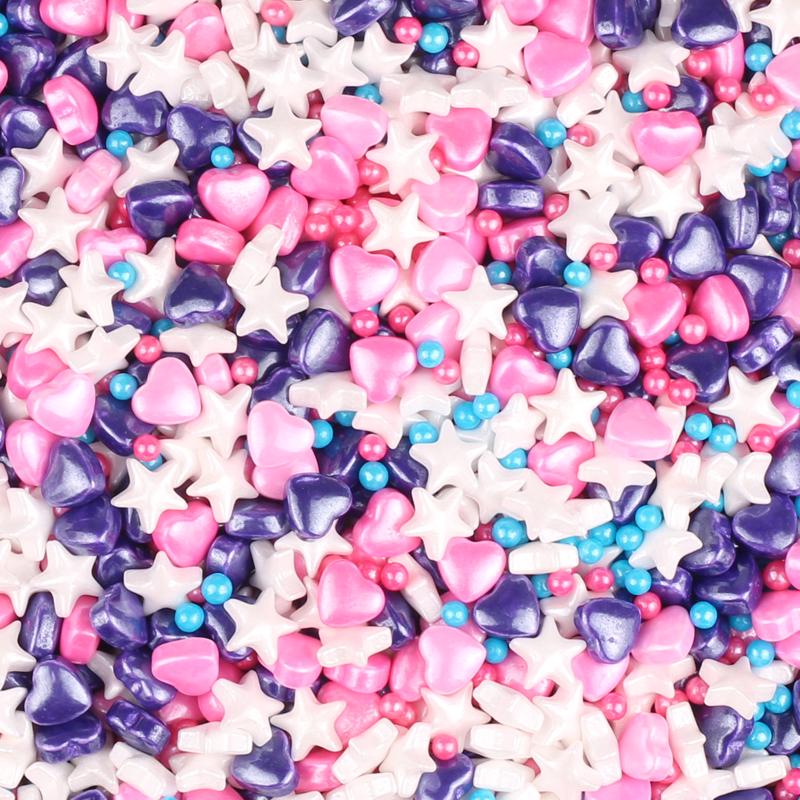 Decorações de Bolo de Pérolas de Açúcar Brancas, Douradas e Prateadas - Bolinhas Redondas para Confeitaria, Sorvete e Panificação - Pérolas de Açúcar Coloridas Mistas em Forma de Agulha.