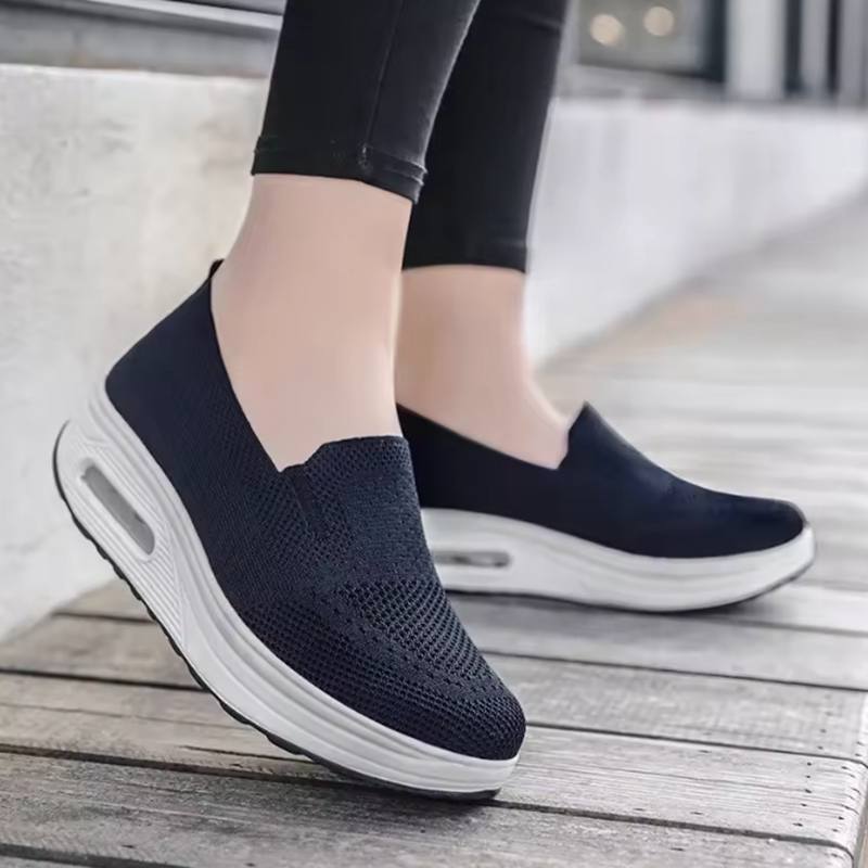 Spring Autumn Women's Swing Shoes Mesh Woman Loafers Flat Platforms Female Shoe Wedges Ladies Shoes Height Increasing Sneakers