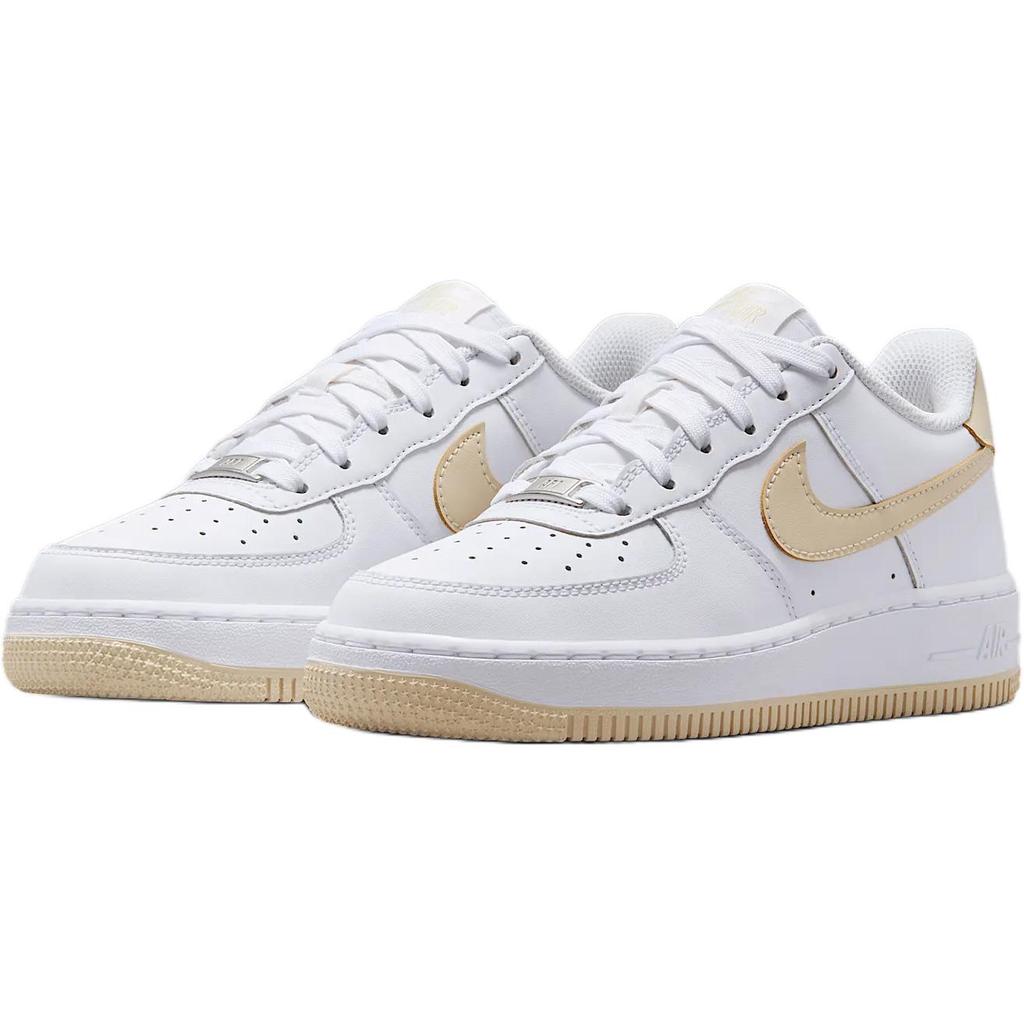 Nike Air Force 1 GS White Light Khaki Kids Sneakers FV5948-118
