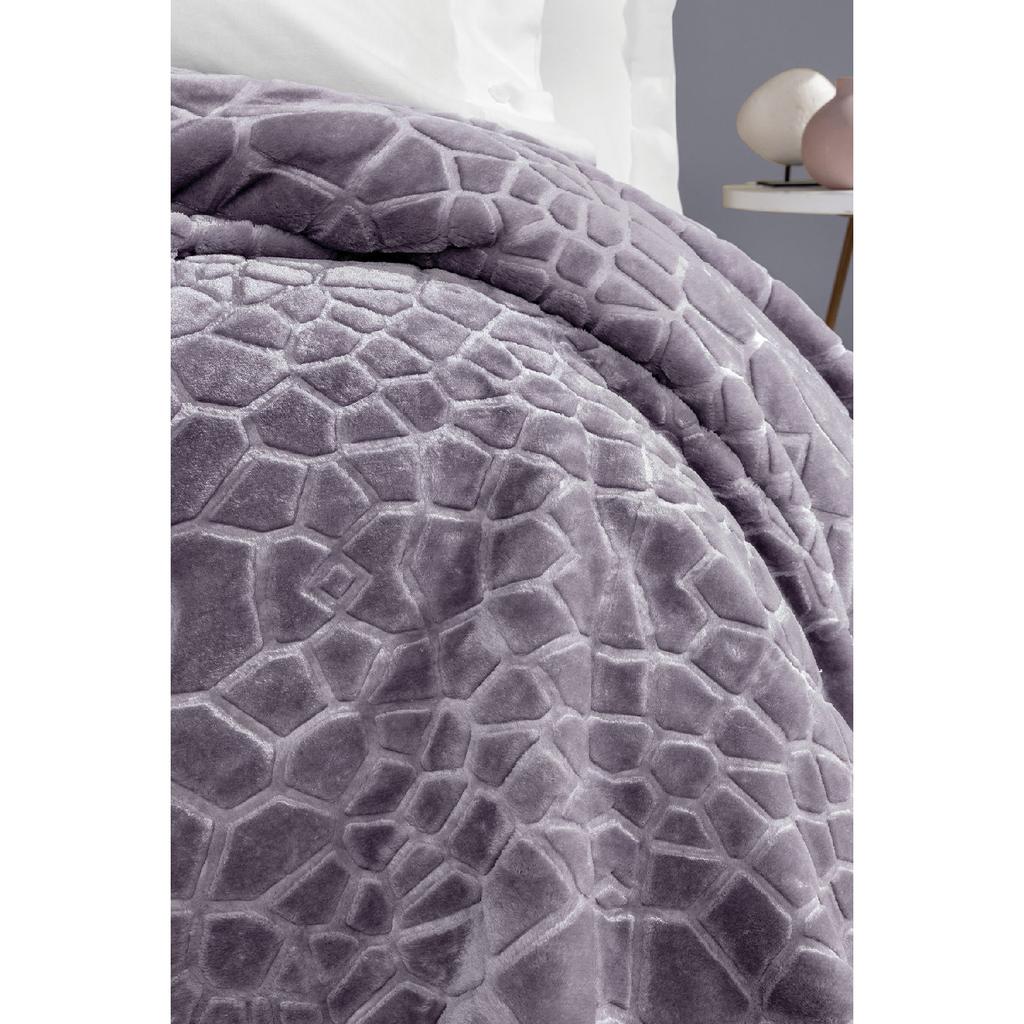 Meave Double Emboss Decke – Grau