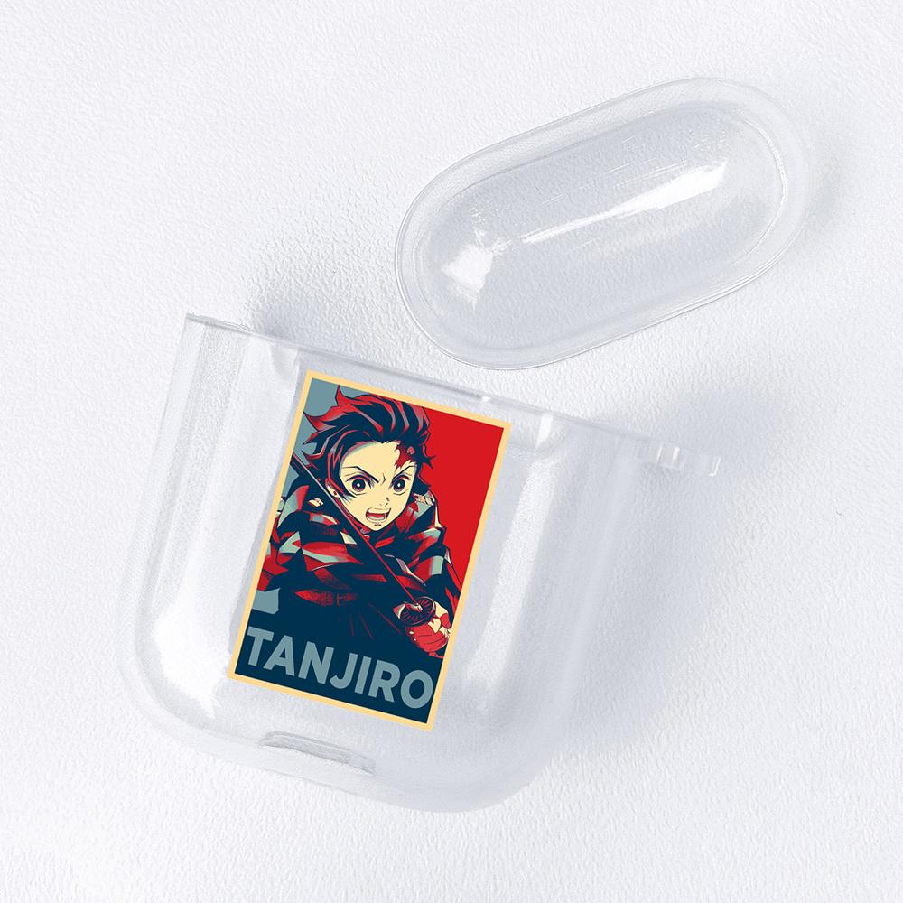 Japan Anime Figures Transparent Airpods Case for Funda Airpods 2/1 Cover Bakugo Bokuto Himiko Mirio Yumeko Deku Soft TPU Cases