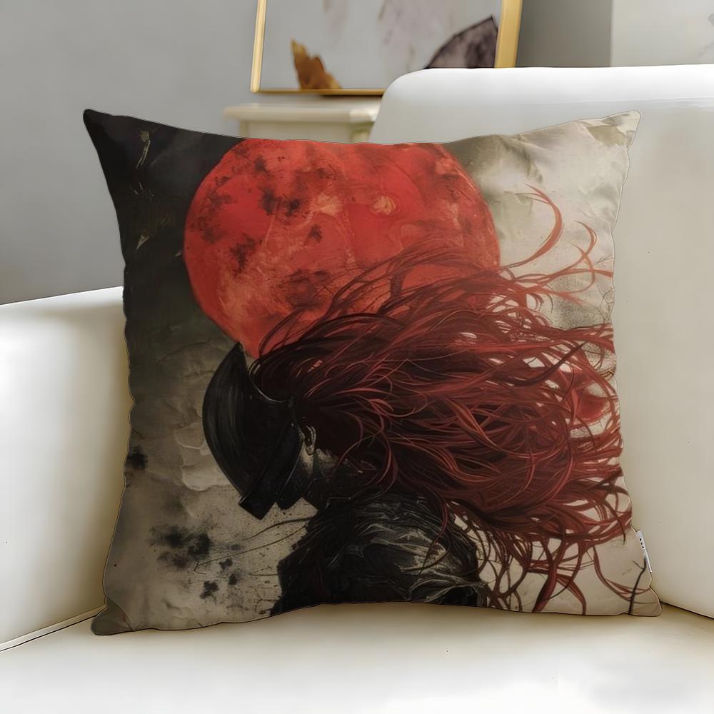 Classic Game Bloodborne Cushion Cover Soft & Easy-Wash Pillow Case – Versatile for Couch, Bed, Travel and Office