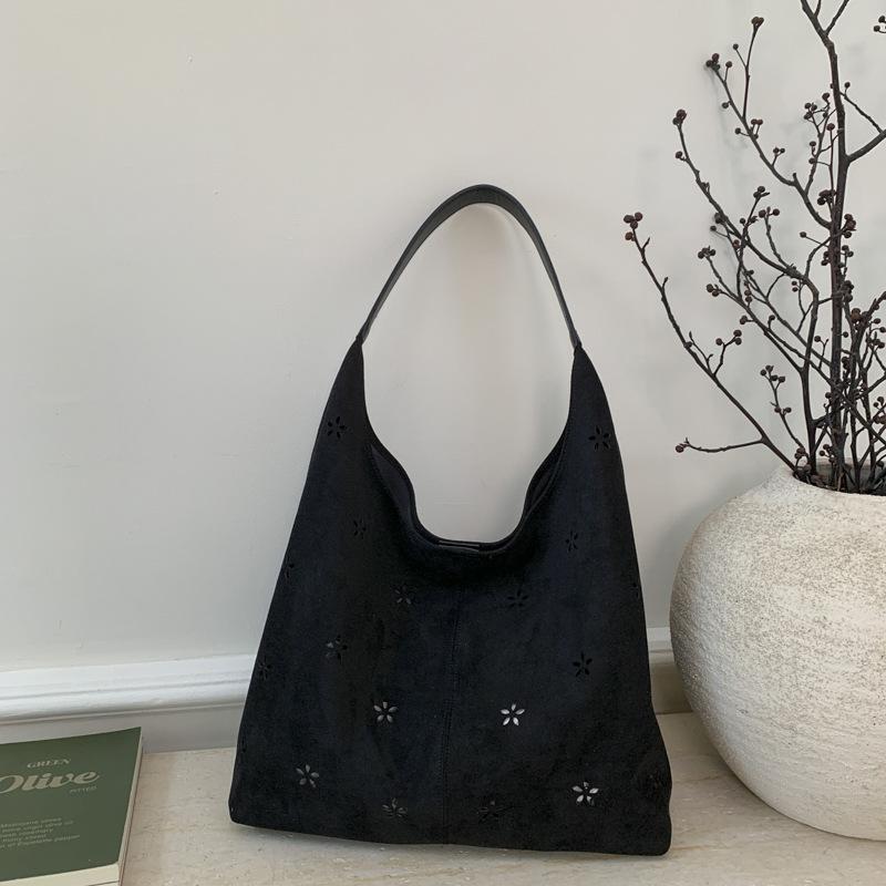 Suede bag women's large capacity autumn and winter casual shoulder mother and child bag retro tote bag