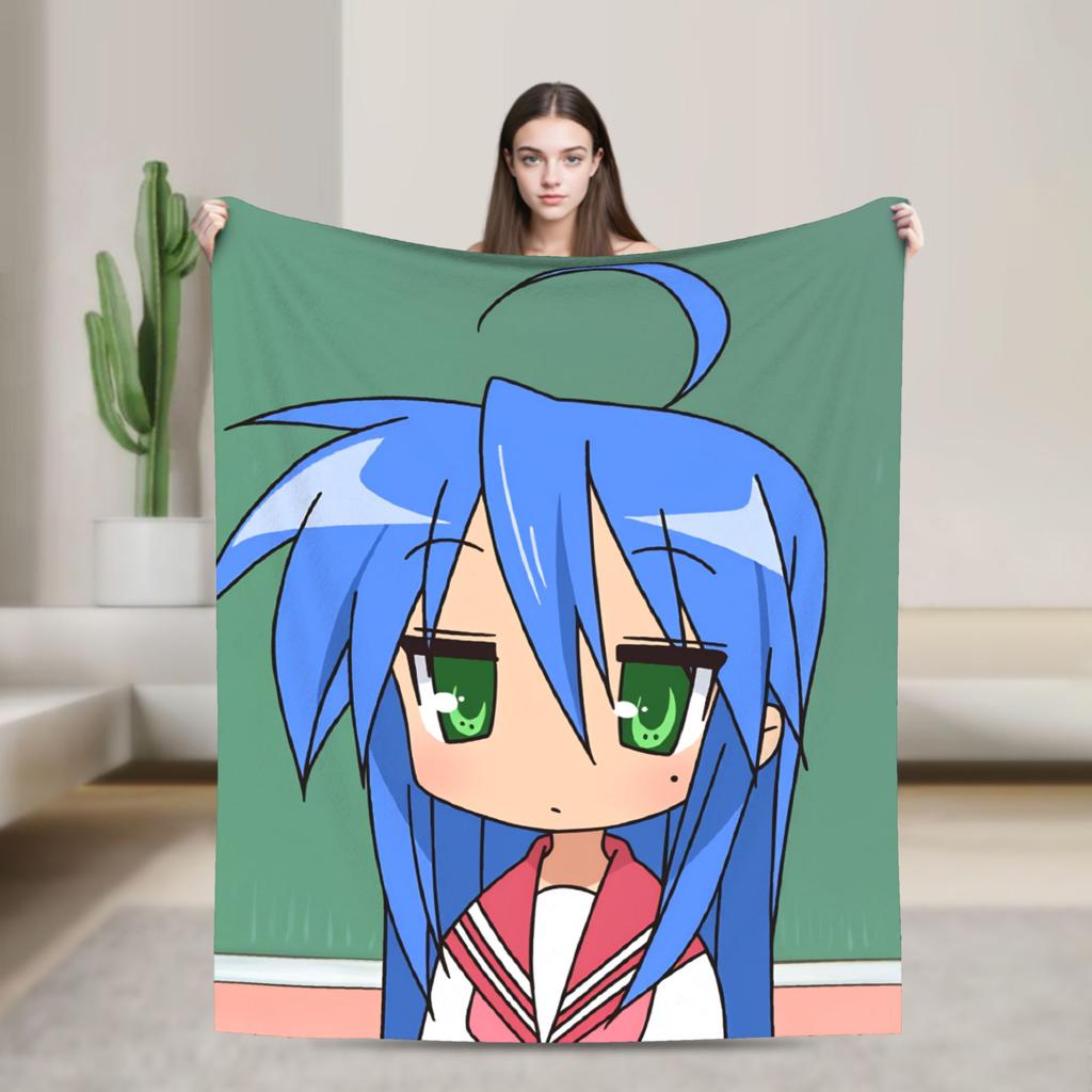 Konata izumi L-Lucky S-Star Throw Blanket Super Soft Trend Blankets For Living Room Travel Office Flannel Bedspread Bed Cover
