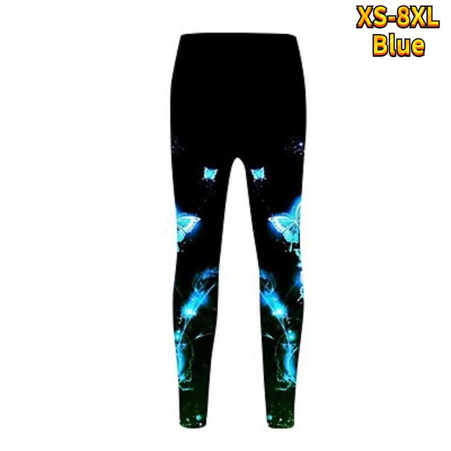

Женские эластичные леггинсы с принтами двух летающих бабочек для йоги, фитнеса, бега, тренажерного зала, спортивные активные брюки XS синий