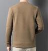 Men's Plus Velvet Thickened Versatile Winter Hoodie - Mid-Aged & Young, Warm Round Neck Long Sleeve Base Layer