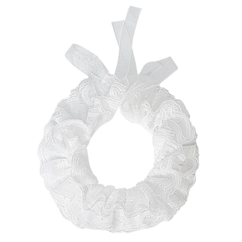Lace Ruffled Shawl Detachable Front Tie White Ruffled Sleeve  Performance Accessories