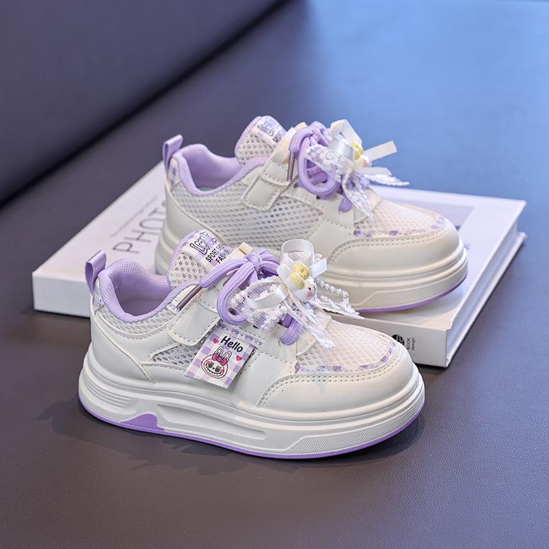

Girls Low Top Sneakers Spring Non-Slip Soft Sole Sweet Casual Sports Shoes Children Princess Shoes size 30 фіолетовий