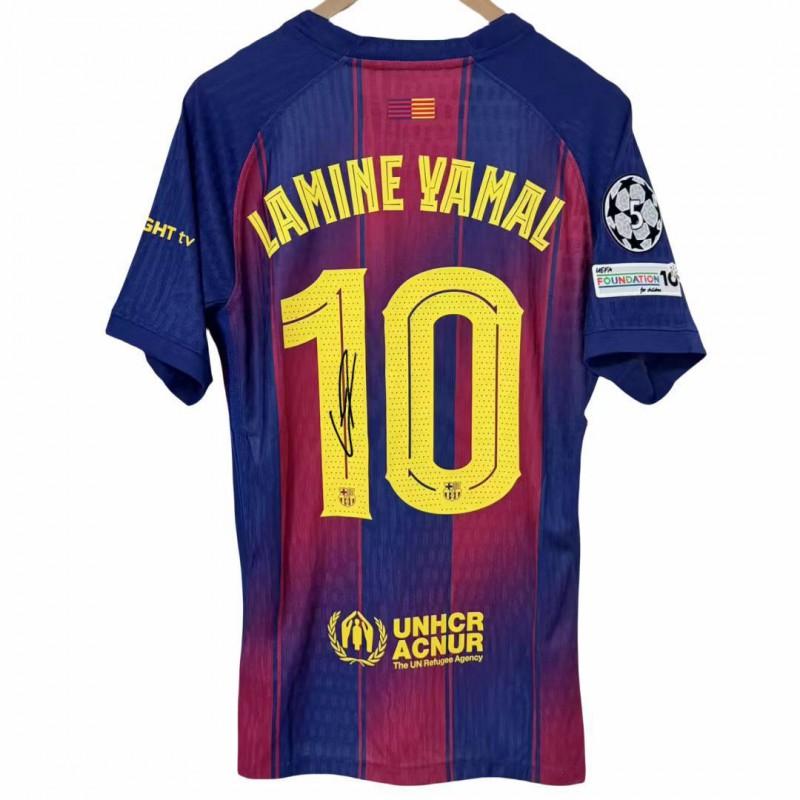 2025-2026 Authentisches Unterschriften-Fußballtrikot Herren Damen Kurzarm Fußball-Kit Mbapp Yamal Saka Dembl Vincius Rice
